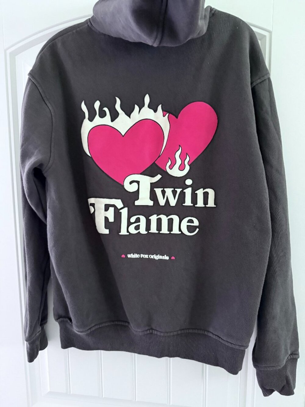Brand New White Fox Boutique "Twin Flame" Oversized Hoodie - Size S/M - NWOT